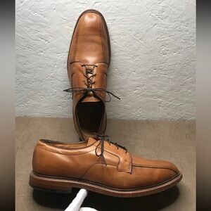 Allen Edmonds Hillcrest Men's Derby Shoes Tan Brown Leather Size 14D Made in USA